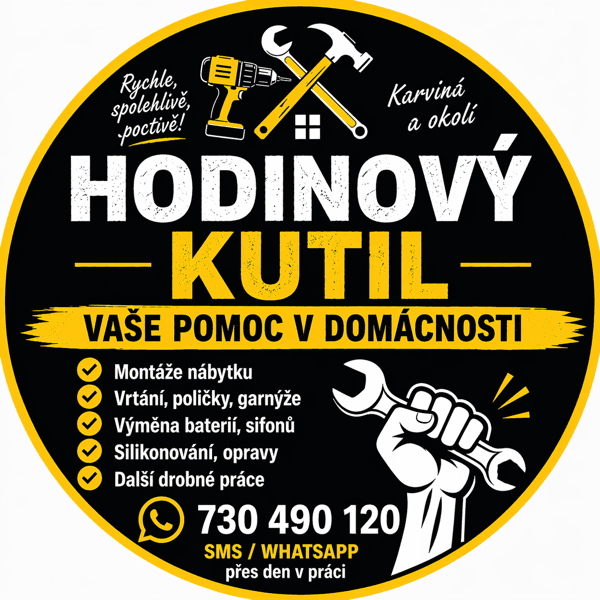 Samolepka Kutil Kutlák – vaše pomoc v domácnosti, Karviná a okolí